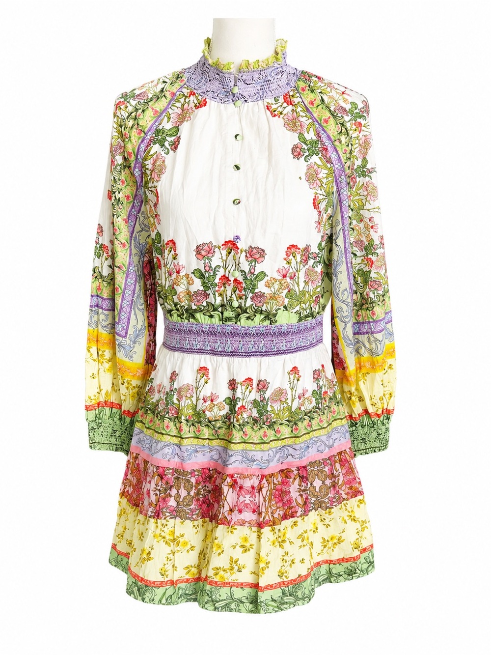 ALICE & OLIVIA LAVINIA BLOUSON SLEEVE MINI DRESS Size 12 - Picture 4 of 8